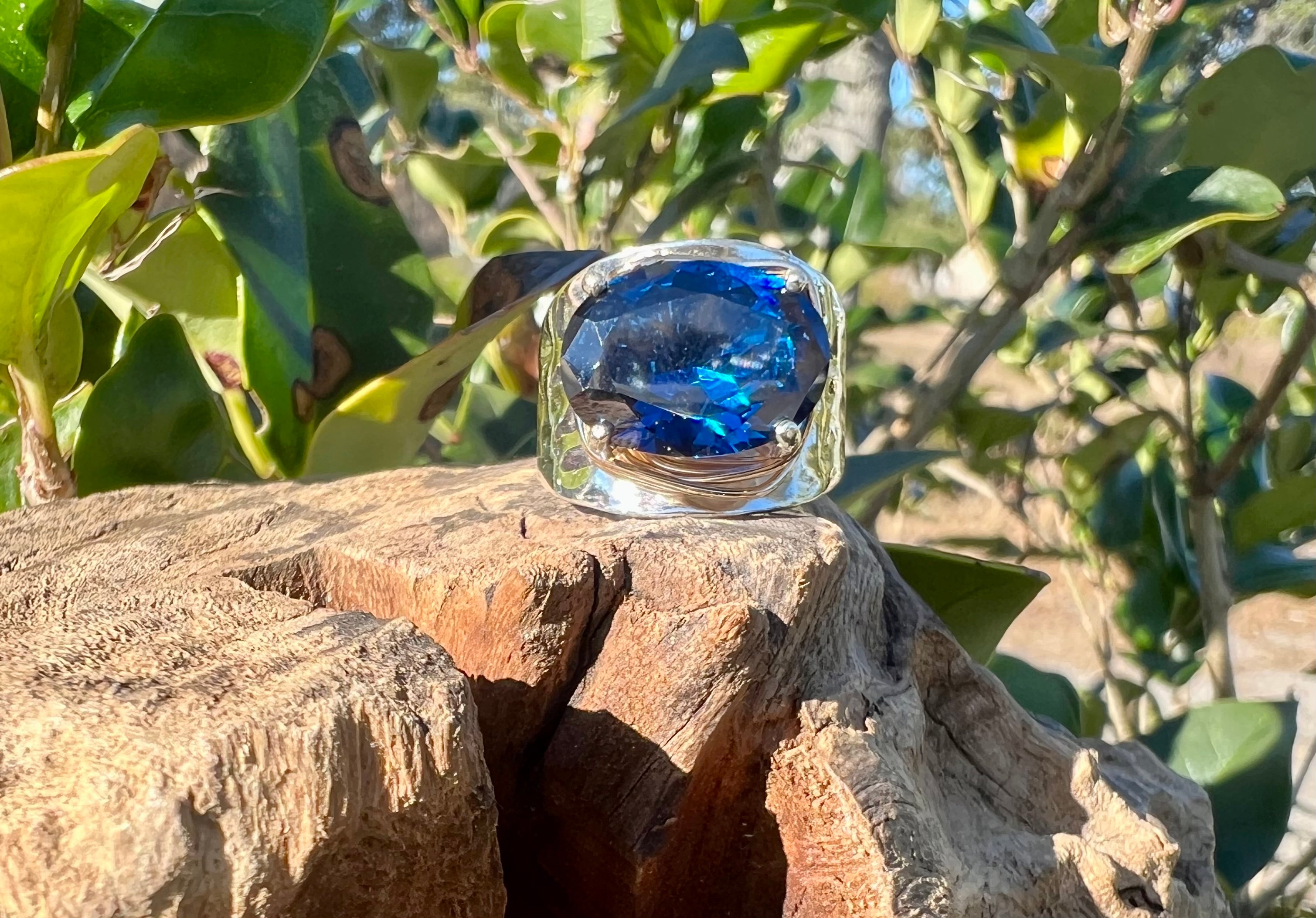 Real Blue Spinel Rings Sapphire Blue Spinel Ring